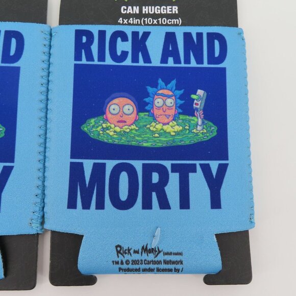 Rick and Morty Set of 2 Can Hugger Koozie Coozies Standard Size 4in x 4in NEW - Picture 3 of 8